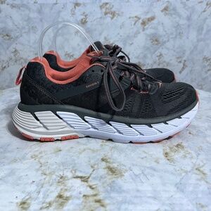 Hoka One One Gaviota 2 Womens Sz 9.5 Running Shoes Gray Orange Athletic Sneakers